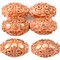 17g Bali Oval Barrel Beads Copper Plated 13mm Approx 6